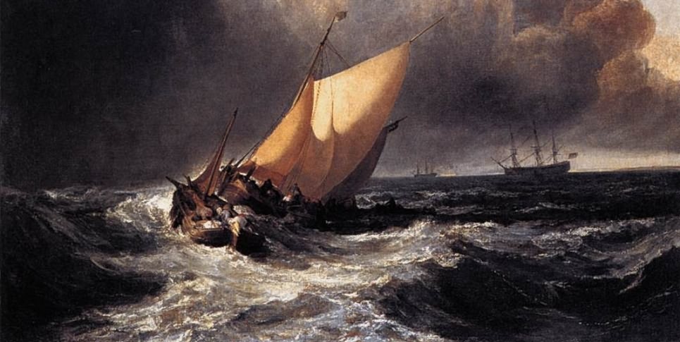 烈风中的荷兰船